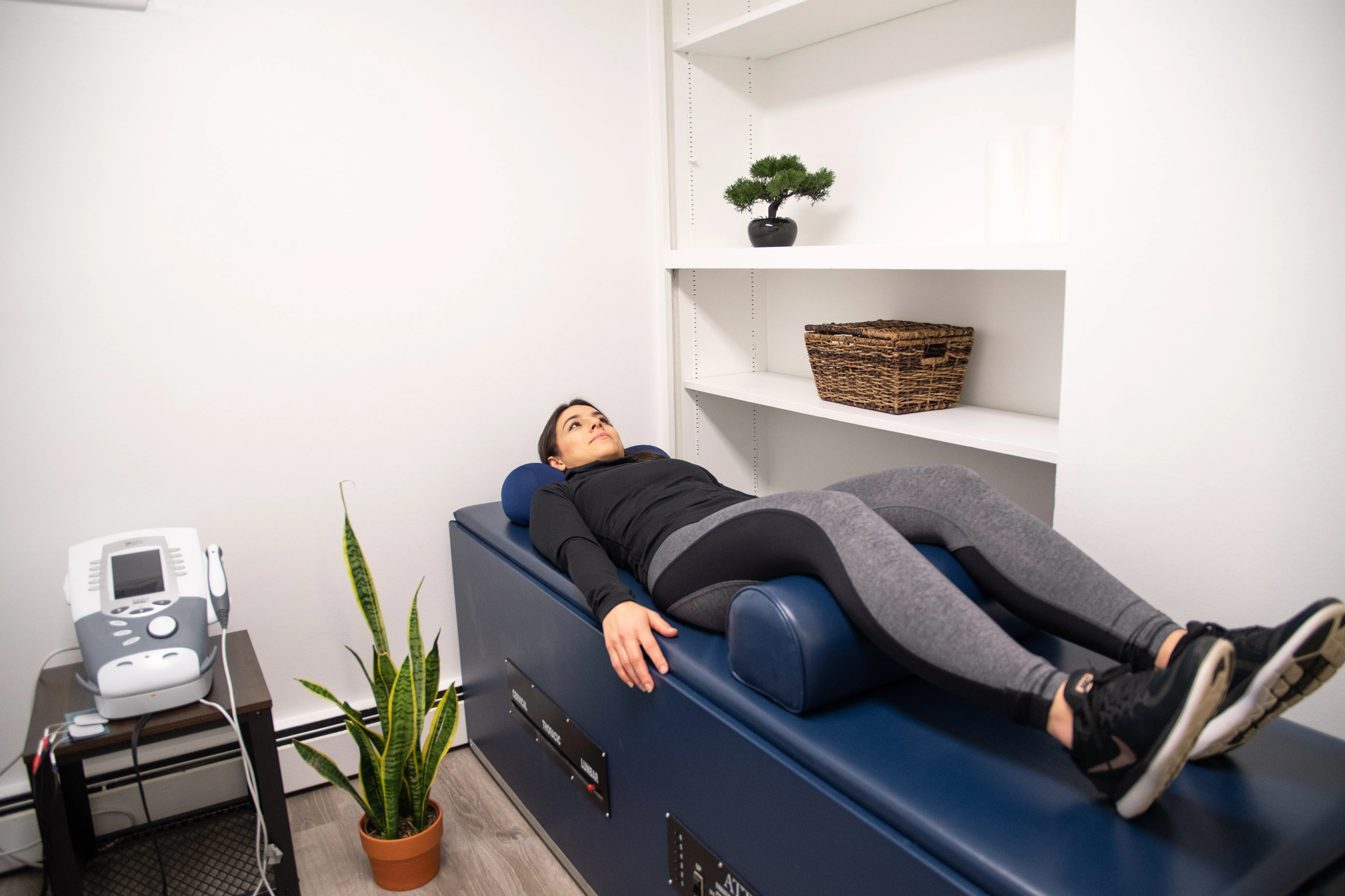 Spinal decompression and stretching therapy for nerve compression at District Wellness Arlington VA