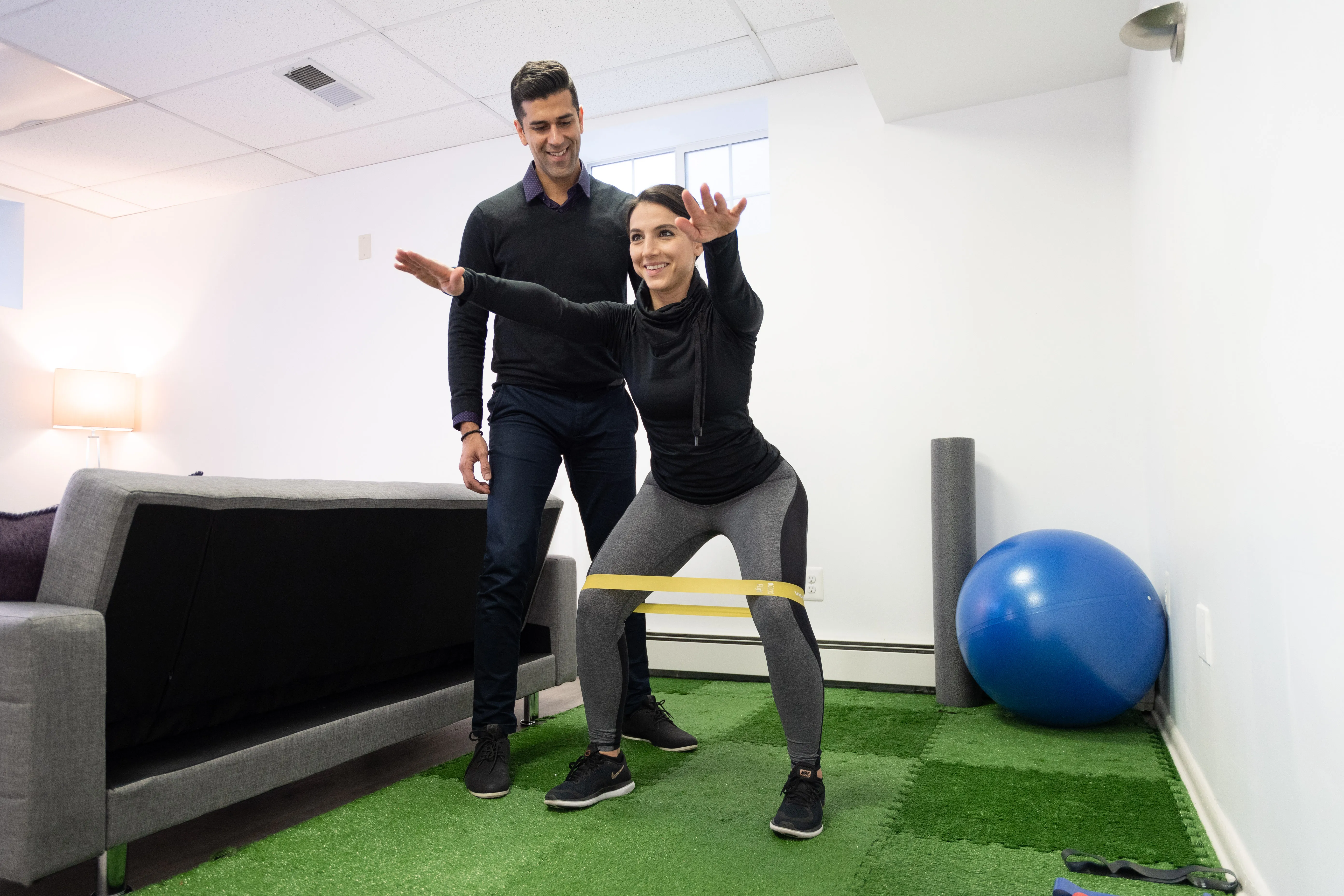 Resistance training session for building knee strength and joint support at District Wellness Arlington VA